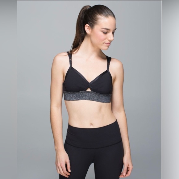 lululemon athletica Other - Lululemon If You're Lucky Bra, Black and Heathered Black, 10